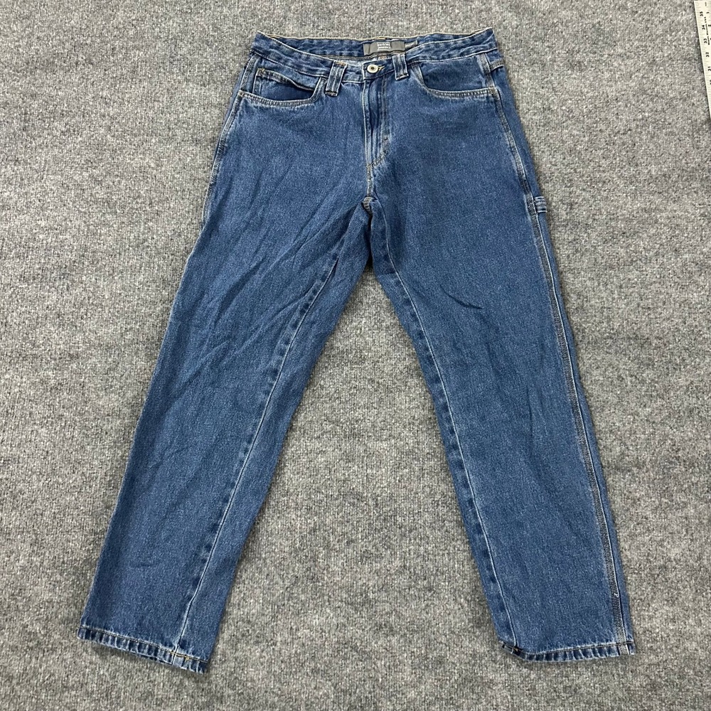 Berkley Jensen Carpenter Jeans Mens Size 32x30 Blue Medium Wash Straight Utility